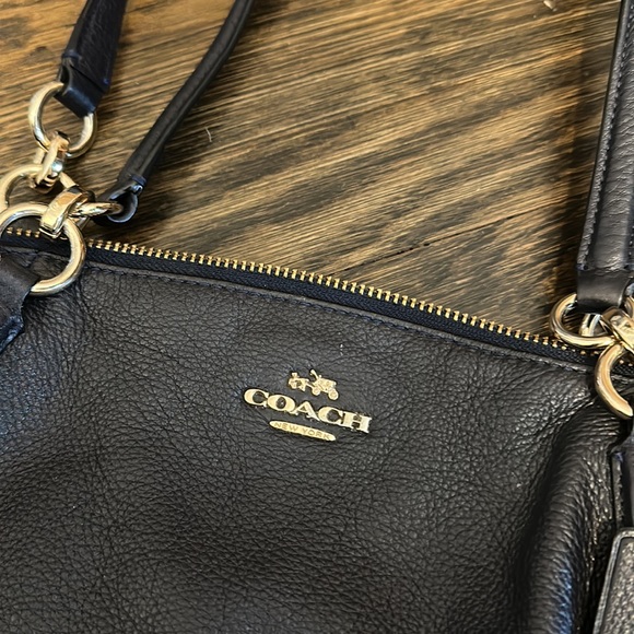 Coach navy leather bag - Picture 3 of 11